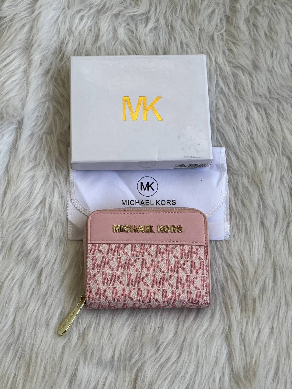 Michaell Kors 119 Pink Mini Wallet With OriginalBox DustCover