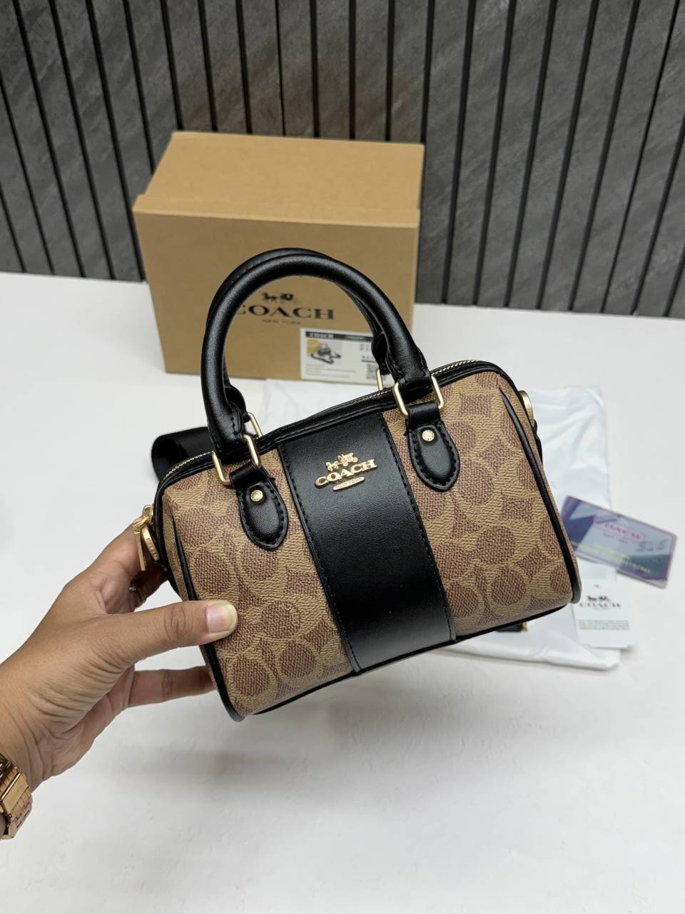 Coacch Rowan Mini Apricot Black With OriginalBox DustCover
