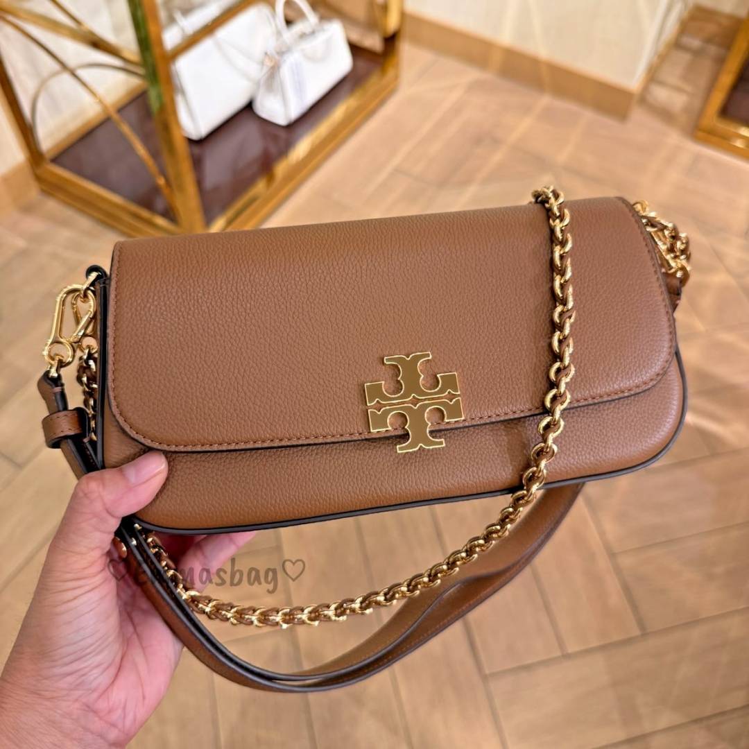 Toryy Burch Britten Small Convertible Shoulder Bag With Original Box & DustCover video