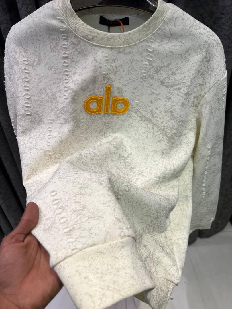 Alo IMPORTED SWEATSHIRT STORE ARTICLE WHITE AND GREY
