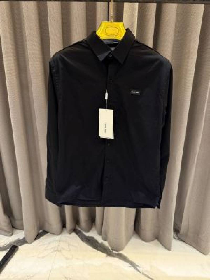 Calvin Kline Chest Logo Full Sleeves Shirt Black