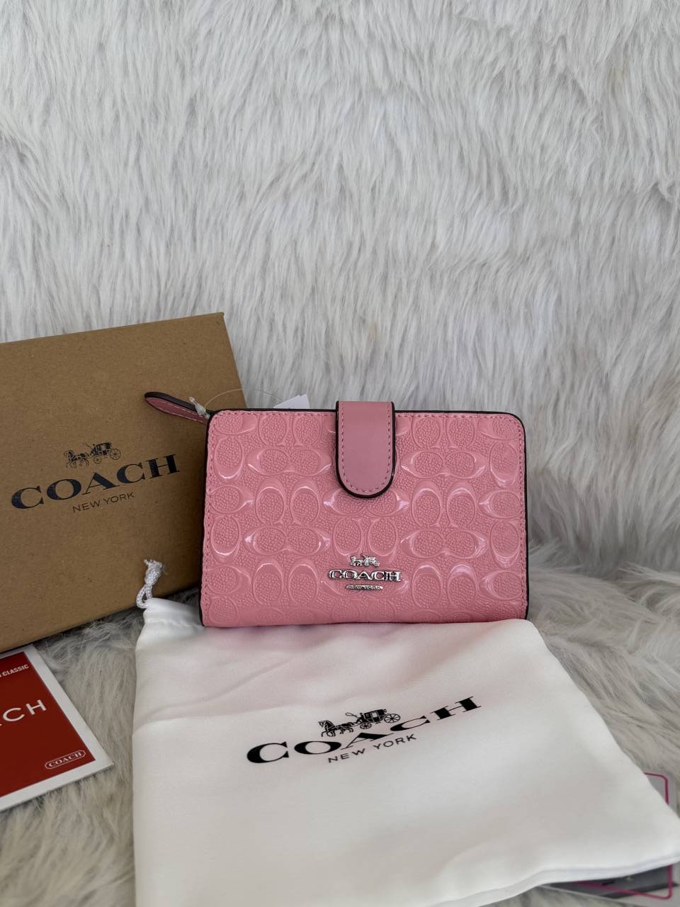 Coacchh A11 Corner Zip Signature Wallet With Original Box DustCover Tags Card Highend Quality
