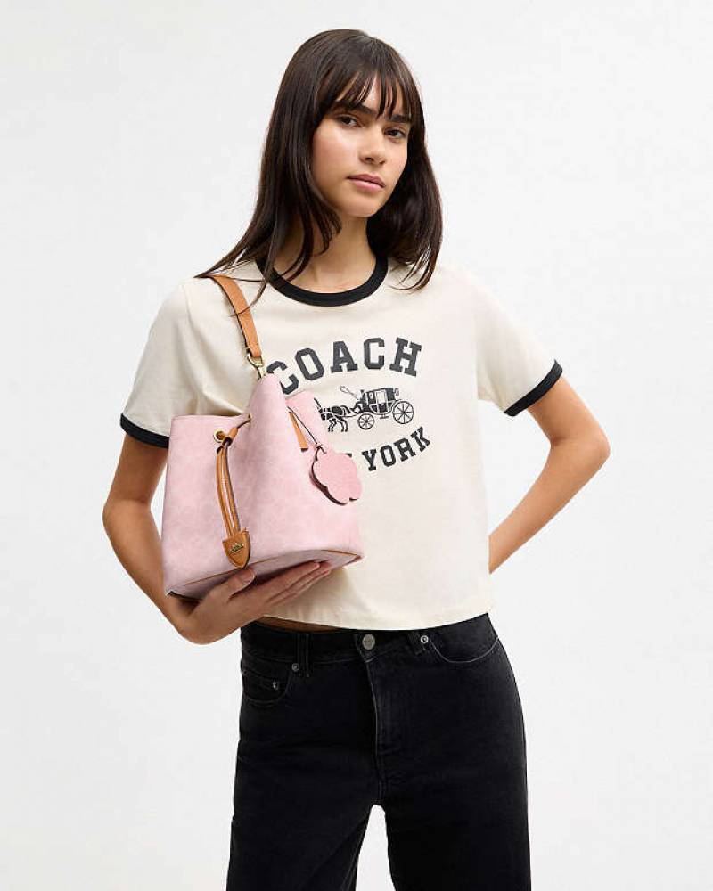 Coacch CB Rowan Bucket Bag In Signature Pink With Original Box CarryBag & DustCover
