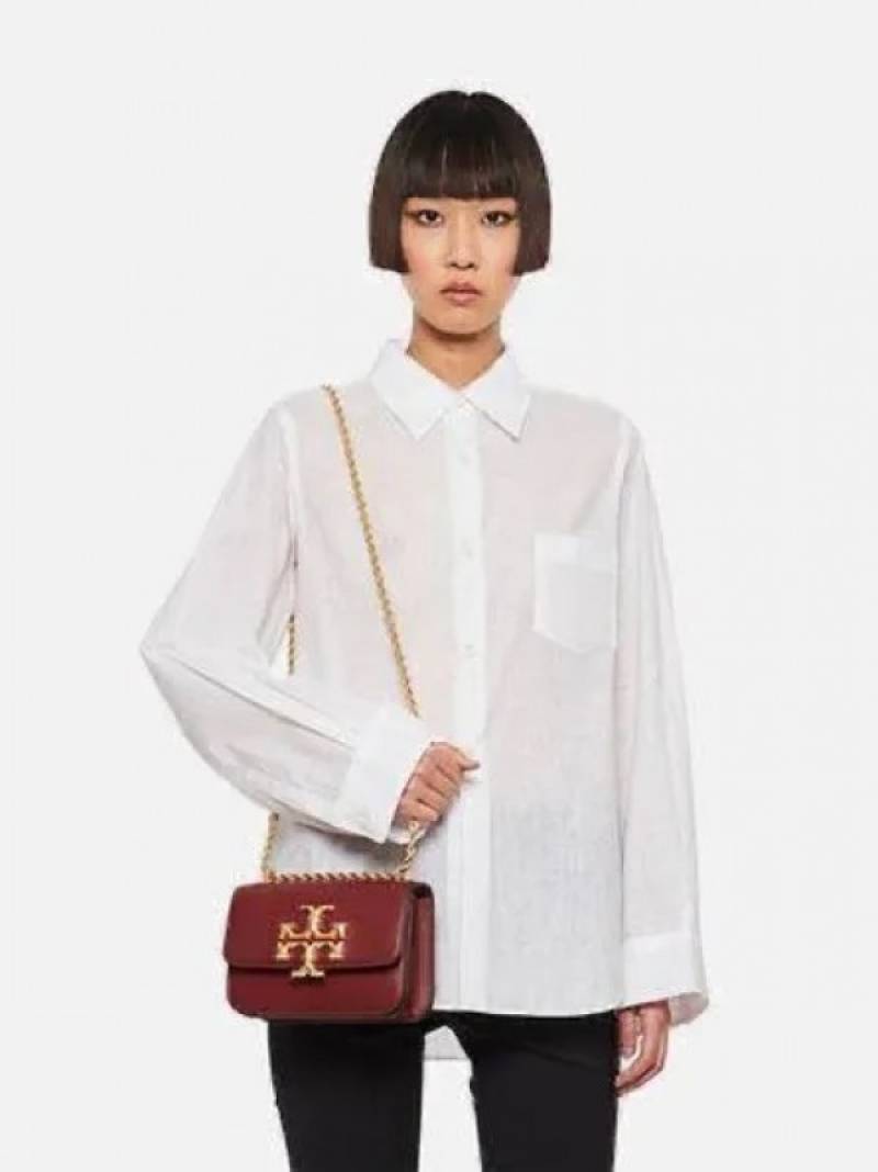 Tory564 Burch Eleanor Premium Quality Shoulder Bag With OG Box & Dust Bag (Wine - 564)